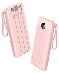 VRURC T17 10000mAh Built-in Cables Fast Charging Power Bank VRURC T17 10000mAh Built-in Cables Fast Charging Power Bank