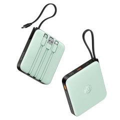 Portable Charger with Built-in Cable, 10000mAh 22.5W Fast Charging USB C Battery Pack