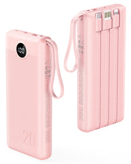 Built in Cords 22.5W PD & QC 3.0 Power Bank