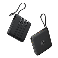 20000mAh Power Bank, 22.5W Fast Charging Phone Portable Charger with Built-in Cables
