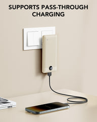 10,000mAh Built-in Cables & AC Plug Power Bank