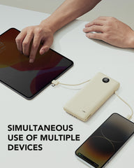 10,000mAh Built-in Cables & AC Plug Power Bank