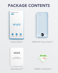 10,000mAh 22.5W Power Bank, Built-in Cables & AC Plug, 5-in-1