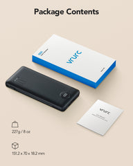 10,000mAh 22.5W Power Bank, Built-in Cables & AC Plug, 5-in-1