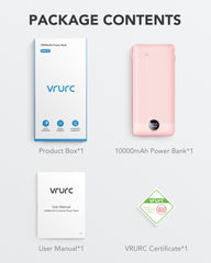 10,000mAh 22.5W Power Bank, Built-in Cables & AC Plug, 5-in-1