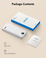 10,000mAh 22.5W Power Bank, Built-in Cables & AC Plug, 5-in-1