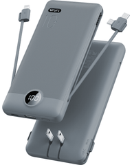 10,000mAh Built-in Cables & AC Plug Power Bank