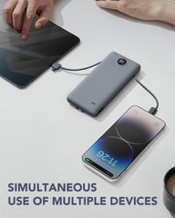 10,000mAh Built-in Cables & AC Plug Power Bank