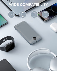 10,000mAh Built-in Cables & AC Plug Power Bank