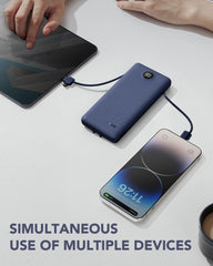 10,000mAh Built-in Cables & AC Plug Power Bank