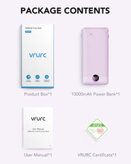 10,000mAh 22.5W Power Bank, Built-in Cables & AC Plug, 5-in-1