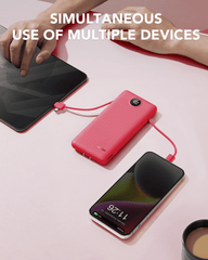 10,000mAh Built-in Cables & AC Plug Power Bank