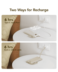 10,000mAh 5-Output/2-Input Built-in-Cable Power Bank