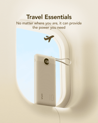 10,000mAh 5-Output/2-Input Built-in-Cable Power Bank