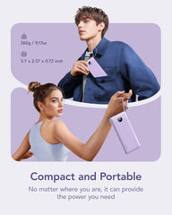 10,000mAh 5-Output/2-Input Built-in-Cable Power Bank