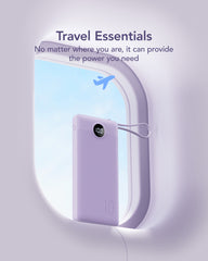 10,000mAh 5-Output/2-Input Built-in-Cable Power Bank