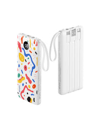 10,000mAh 5-Output/2-Input Built-in-Cable Power Bank