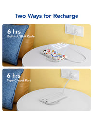 10,000mAh 5-Output/2-Input Built-in-Cable Power Bank