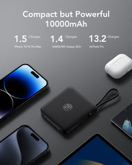 10,000mAh 22.5W 4 Built-in Cables Power Bank