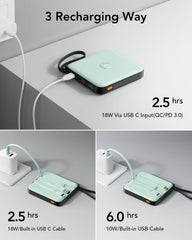 10,000mAh 22.5W 4 Built-in Cables Power Bank