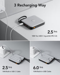 10,000mAh 22.5W 4 Built-in Cables Power Bank
