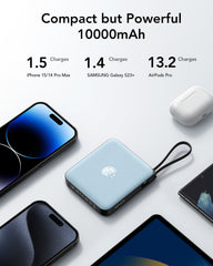 10,000mAh 22.5W 4 Built-in Cables Power Bank