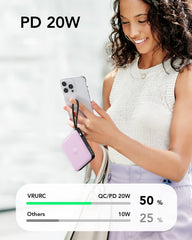 10,000mAh 22.5W 4 Built-in Cables Power Bank