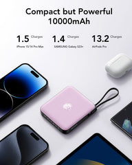 10,000mAh 22.5W 4 Built-in Cables Power Bank
