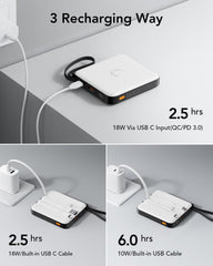 10,000mAh 22.5W 4 Built-in Cables Power Bank