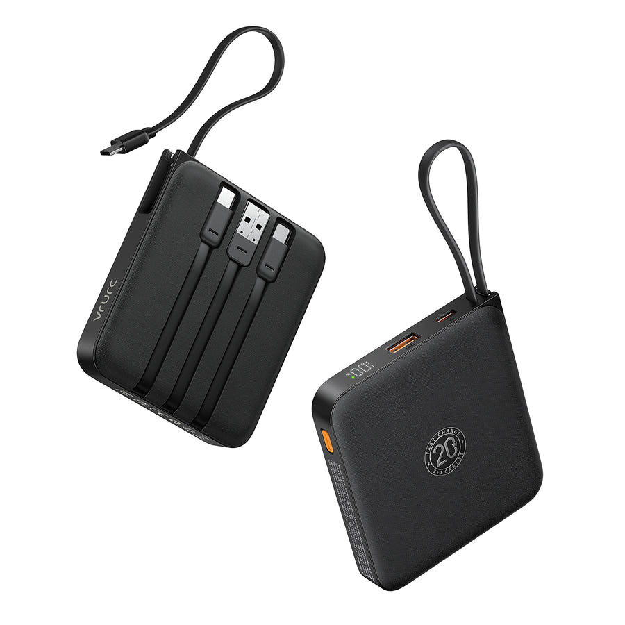 10,000mAh 22.5W 4 Built-in Cables Power Bank