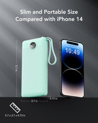 10,000mAh 4-Output/2-Input Built-in-Cable Power Bank