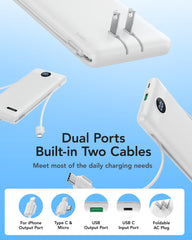 20,000mAh 22.5W Built-in Cables & AC Plug Power Bank