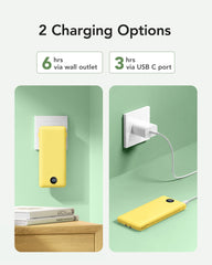 10,000mAh 22.5W Slim Power Bank, Built-in Cables & AC Plug