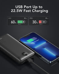20,000mAh 22.5W Built-in Cables & AC Plug Power Bank