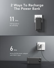 20,000mAh 22.5W Built-in Cables & AC Plug Power Bank