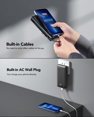 20,000mAh 22.5W Built-in Cables & AC Plug Power Bank