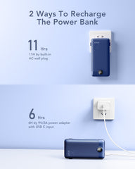 20,000mAh 22.5W Built-in Cables & AC Plug Power Bank