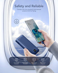 20,000mAh 22.5W Built-in Cables & AC Plug Power Bank