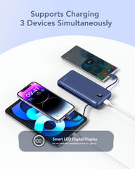 20,000mAh 22.5W Built-in Cables & AC Plug Power Bank