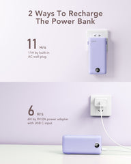20,000mAh 22.5W Built-in Cables & AC Plug Power Bank