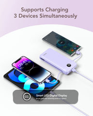 20,000mAh 22.5W Built-in Cables & AC Plug Power Bank