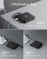 20,000mAh 22.5W 4 Built-in Cables Power Bank