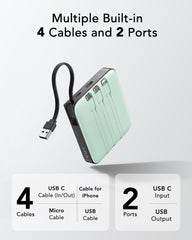 20,000mAh 22.5W 4 Built-in Cables Power Bank