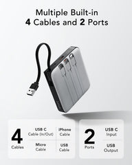 20,000mAh 22.5W 4 Built-in Cables Power Bank
