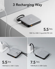 20,000mAh 22.5W 4 Built-in Cables Power Bank