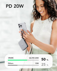 20,000mAh 22.5W 4 Built-in Cables Power Bank