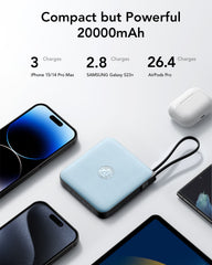 20,000mAh 22.5W 4 Built-in Cables Power Bank