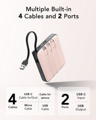 20,000mAh 22.5W 4 Built-in Cables Power Bank