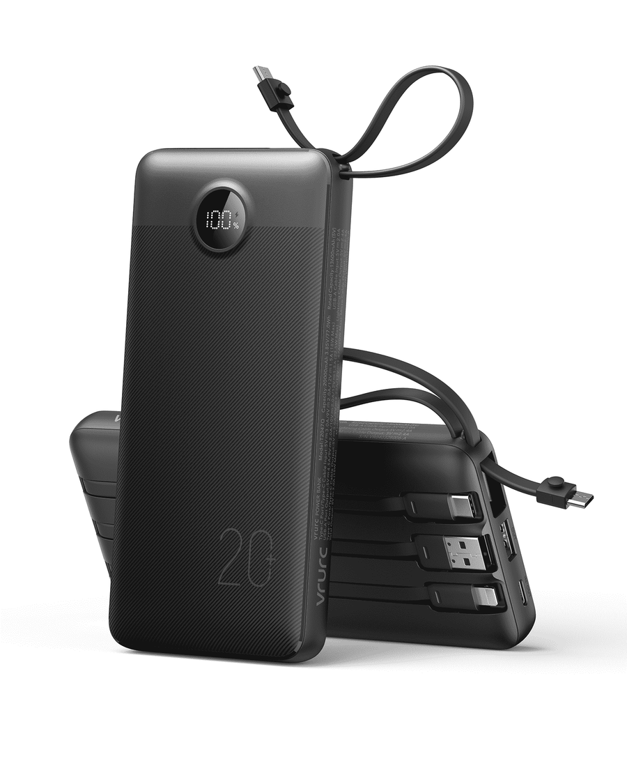 20,000mAh 22.5W Built-in-Cable Power Bank