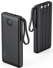 Built in Cables Ultra Slim 10000mAh Power Bank
